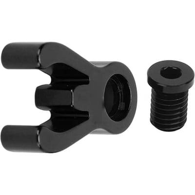 Opvouwbare Fiets Stuurpen Vanger Aluminiumlegering Fiets Voorbuis Bevestigingsgesp voor Brompton zwart