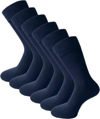 6 paar SQOTTON Herensokken - Gold Label - Naadloos - Marineblauw - Maat 39-42
