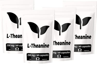 Ohm - L-Theanine - 250 mg - 240 vegan capsules- Supplement - Concentratie - Kalmerend - Studeren - Groene Thee Extract