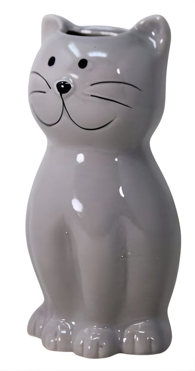 Concorde Waterverdamper radiator - kat / poes - grijs - kunststeen - kinderkamer - 17 cm - luchtbevochtiger