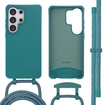 imoshion Hoesje - Geschikt voor Samsung Galaxy S26 Ultra - Color Backcover met afneembaar koord Magnetische Ring - Dark Green