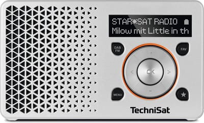 TechniSat DIGITRADIO 1 radio Draagbaar Digitaal Oranje, Zilver