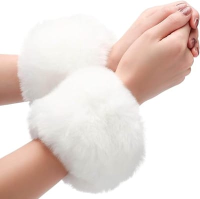 Elegante faux fur polsbanden voor dames, zachte korte fur wrist cuffs, warme en stijlvolle accessoires voor vrouwen en meisjes