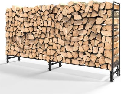Brandhoutrek - Firewood Rack Metal Firewood Rack for Indoor and Outdoor 233 x 34.8 x 118 cm
