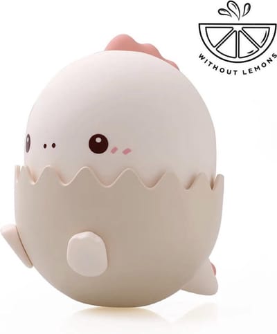 Without Lemons ROZE DinoEgg LED nachtlamp| USB - Oplaadbaar | 3 licht standen| Warm of wit licht switchknop| | Baby en kinder lamp |Kinderkamer | babykamer | Kraam Cadeau | Verjaardagscadeau | Musthave |Duurzaam