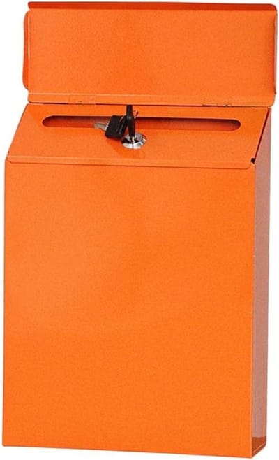 Brievenbus Wandmontage - Postbus Buiten - Veilig Post Ontvangen - Gegalvaniseerd IJzer - 23x6x30cm - Oranje