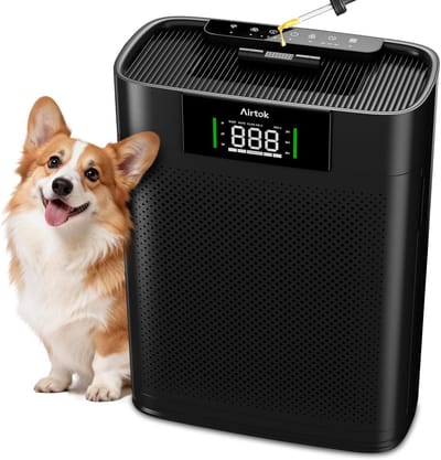 Luchtreiniger Grote Ruimtes 170m² – Wasbaar Filter – 3-in-1 HEPA – PM2.5 Sensor – Aromatherapie – Slaapstand 20dB – Stof – Pollen & Huisdierenhaar – Beige