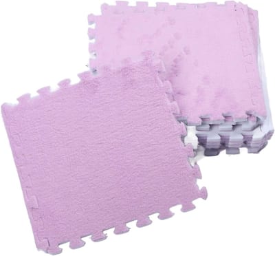 Set van 10 Zachte Foam Matten, Antislip, Invoegbaar en Snijdbaar voor Comfortabele Ondersteuning (Paars)