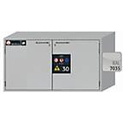 veiligheidskast type 30 asecos UB-T-30, scharnierende deuren, voorzijde lichtgrijs, B 1102 x D 574 x H 600 mm
