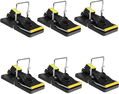 Muizenval 6 stuks - Muizenklemmen - Voor Binnen en Buiten - 100% Pakkans - Herbruikbaar - Kunststof Muizenval - Muizenverjager - Zonder Muizengif