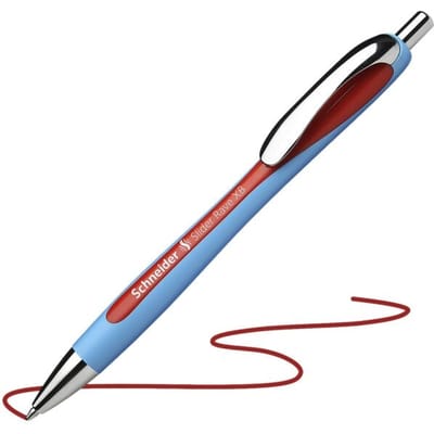 Schneider balpen - Slider Rave - penpunt XB - schrijfkleur rood - S-132502