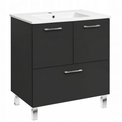 STAMAR - Badkamerkast met wastafel 70 cm staand met lade, deuren en soft-close - wastafelmeubel - badkamermeubel