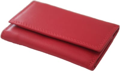 Klein dun leren portemonneetje met rits / mini beursje / Tri-fold portemonneetje in rood, paars, roze, groen, navy, blauw, zwart leer / 129