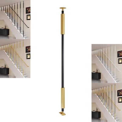 Decoratieve Zuilen - Trapleuningen Balustrades - Binnen Buiten - Wandmontage Houder - 100 cm Lengte - Goud