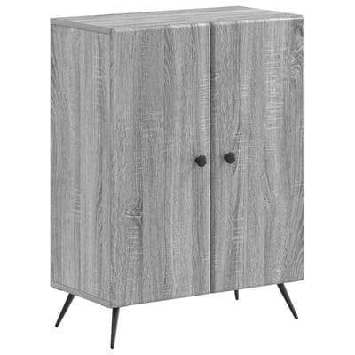 vidaXL - Badkamer - Opbergkast - BREDA - Grijs - Sonoma - 59,5 - x - 31 - x - 80 - cm