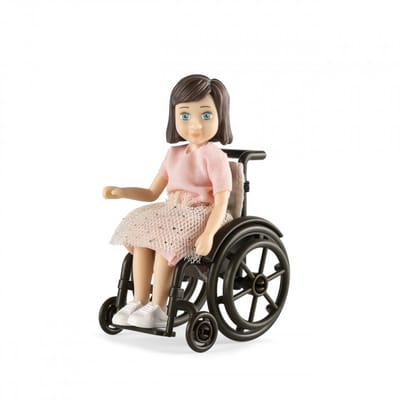 Lundby poppenhuisfiguur Lourdes met rolstoel - speelgoed poppenhuis.