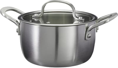 Cookinglife Kookpan Signature Steel - RVS - ø 16 cm / 1.2 Liter - geschikt voor alle warmtebronnen