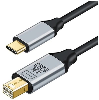 USB C naar DisplayPort Kabel - 1.8m - 4K Ondersteuning - Aluminium Legering + PVC - Type-C naar DP/Mini DP/HDMI