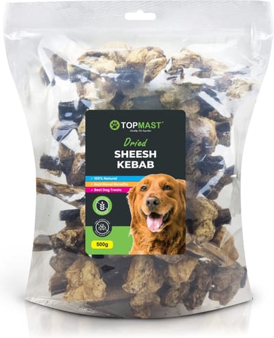 Topmast Sheesh Kebab - 2 zakken van 500 Gram - Natuurlijk gezonde kauwsnack - Hondensnack - voordeelverpakking