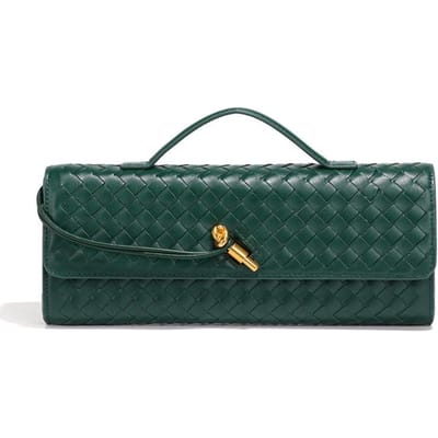 Handgeweven Tas, Modieuze Single-shoulder Traditionele Baguettetas, Orgel Diner Tas, Handgedragen Crossbody Dames Tas gray