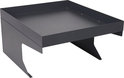 Robotmaaier garage met plantenbak MCW-G60, overkapping voor grasmaaiers, metaal 37x60x70cm ~ antraciet