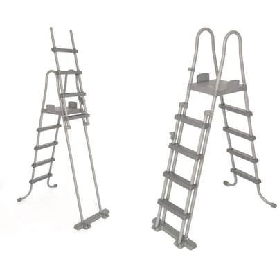Bestway 58332 Veiligheidsladder voor Zwembaden - 132 cm Hoog - Met Bordes