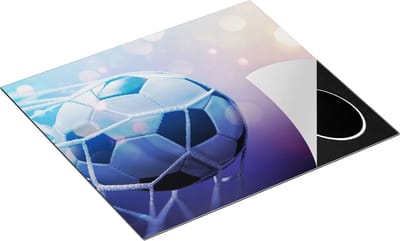 Chefcare Inductie Beschermer Voetbal Bal Door het Goal Heen - 60x50 cm - Afdekplaat Inductie - Kookplaat Beschermer - Inductie Mat