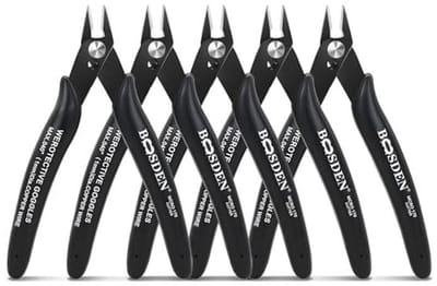 Flush Cut Pliers Set - 5 Inch Precision Wire Cutters for Crafts & Electronics