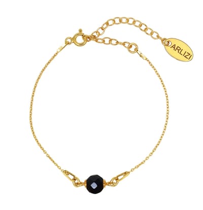 ARLIZI 2018 Armband zwarte spinel - verguld - 20 cm