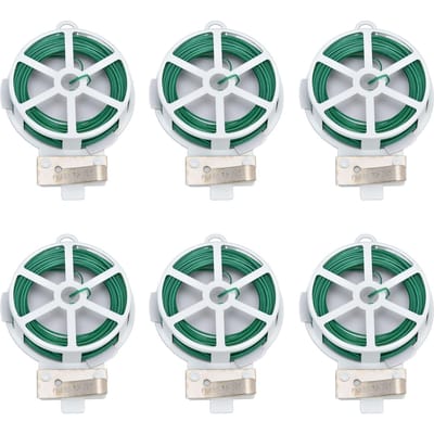 6 Pièces Fil de Liaison Vert Fil de Liaison Torsadé pour Jardinage Fil de Liaison pour Vigne Grimpante pour Bricolage Support Fixe pour Fleurs et Plantes gray
