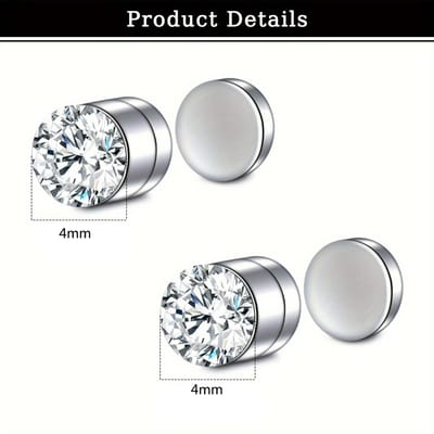 2-Delige Magnetische Nep Neuspiercings, Gepersonaliseerde Punk, Mode Dames Neus Sieraden Set, Geen Piercing Nodig, Vintage white gray