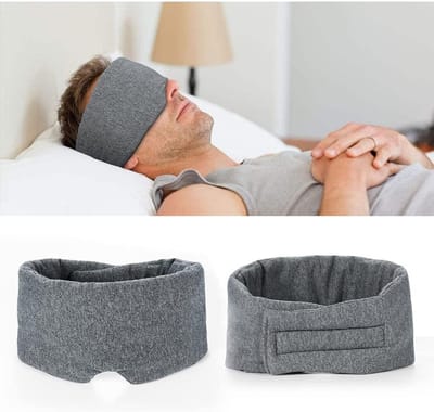 ApexArte® Oogmasker Slaap - Slaapmasker Vrouwen & Mannen - Extra Zacht - Grijs