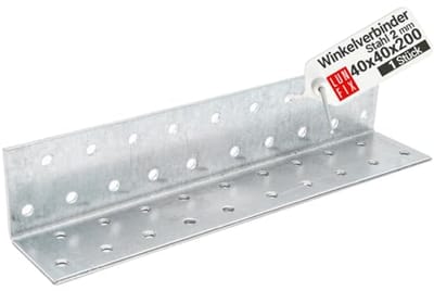 Hoekverbinder 40x40x200mm - Corrosiebestendige Montagehoek voor Houtverbindingen