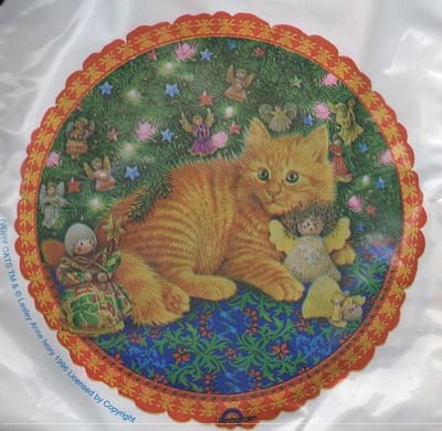 folieballon - kerst kat - 45 cm - leeg