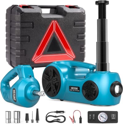 Hydraulische krikset - Auto krik - Banden wisselen - 3-in-1 functie - 5 ton hefvermogen - Blauw
