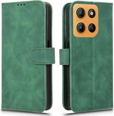 Coverup Hoesje - Geschikt voor Motorola Moto G15 / G17 (Power) Hoesje - Coverup Book Case - Groen