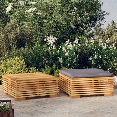 vidaXL - 2-delige - Loungeset - massief - teakhout
