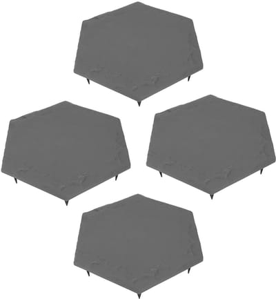Decoratieve Stapstenen - Tuinpad Stenen - Verfraaien Tuin - Lichtgewicht Stevig Ontwerp - 22 cm Zeshoek - Grijs
