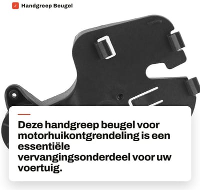 Dailygoods- Handgreep Beugel voor Hood Latch - Wandbeugel - Handgreep - Deurgreep - Handvat - Schokbestendig