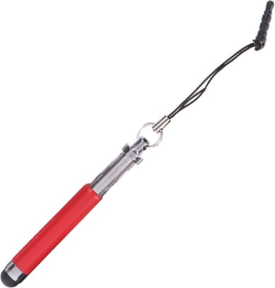 ADEL Kleine Stylus Touchscreen-pen 7,5 cm Uitschuifbaar Geschikt Voor Alle Modellen Van iPhone / Samsung / Honor / Lenovo / Xiaomi - Rood