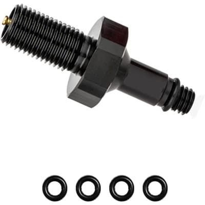 Fietsventieladapter Conversietool Aluminiumlegering Achterschokdemper Opblaasbare Koppeling Rood Black