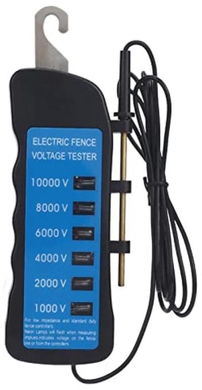 Schrikdraadtester 10000V - Waterdicht, Draagbaar en met LED-verlichting voor Boerderij en Elektriciteit