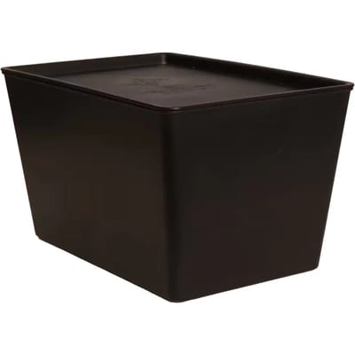 Grooming Deluxe - Paardenvoer box met deksel zwart 3,5l