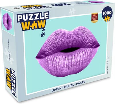 Puzzel Lippen - Pastel - Paars - Legpuzzel - Puzzel 1000 stukjes volwassenen
