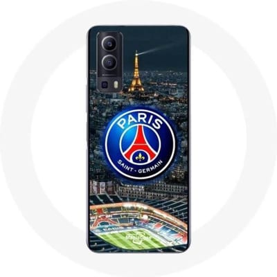 Hoesje - MANIACASE - Vivo Y72 - Flexibel - Wit - PSG logo, stadion, nacht, Eiffeltoren