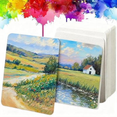 40 blanco aquarelpapier kaarten 10 x 15 cm, handgemaakt papier voor schilderen, uitnodigingen, brieven en ambachten, ideaal voor bedankkaarten en wenskaarten