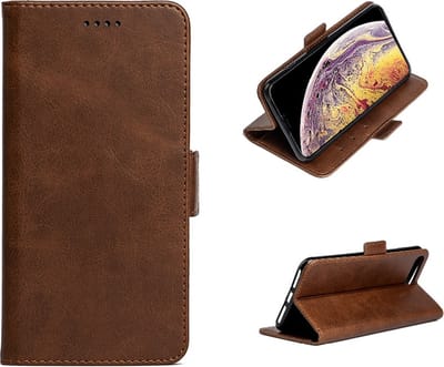 Hoesje Geschikt voor Motorola Moto Edge 20 Pro - Bookcase - Pu Leder Wallet Book Case Bruin Cover