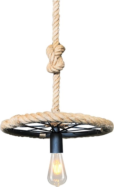 OHNO - Woonaccessoires - Rory Hanglamp - Zwart, Touw - Tijdloos - Modern - Trendy