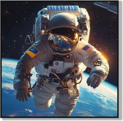 Schilderij 100x100cm astronaut