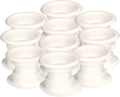 Set van 10 Ronde Luchtroosters Wit Kunststof voor Ventilatie in Deuren